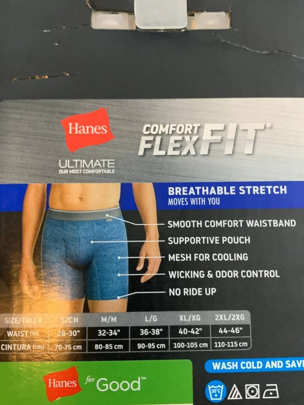 Hanes Men's Ultimate ComfortFlex Stretch Boxer Briefs, Multicolor 3-Pack, Small